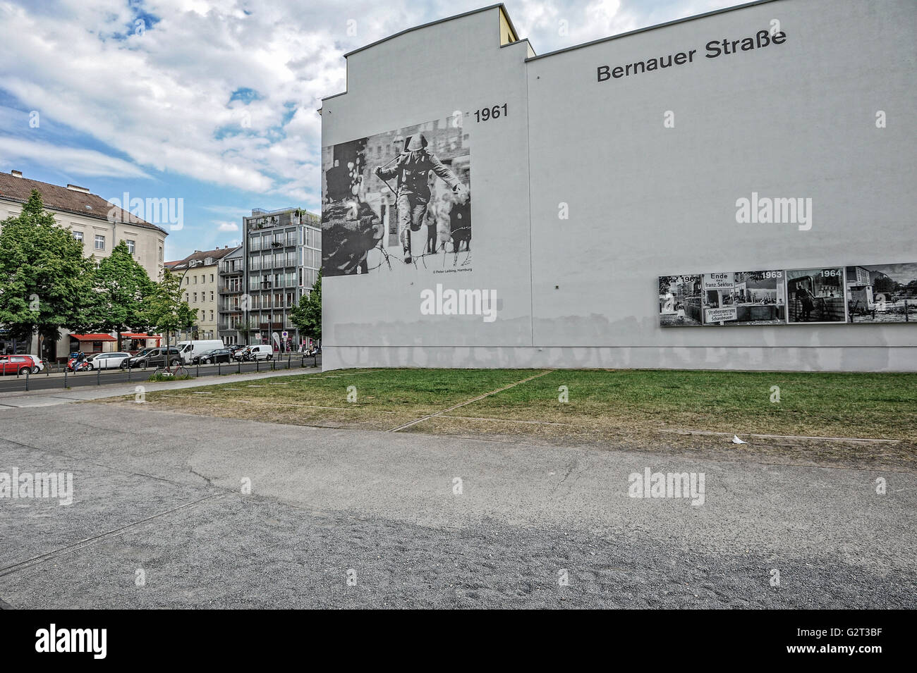 Bernauer street, brunnen street, Memoriale del Muro di Berlino Foto Stock