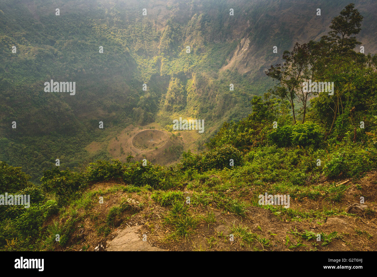 Il El Boqueron Affitto cratere appena al di fuori di San Salvador Città Foto Stock