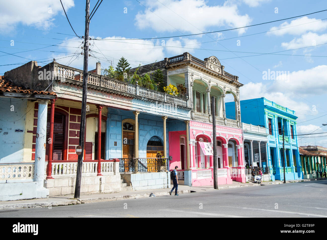 Tradizionale architettura repubblicana a Pinar del Rio, Cuba, dei Caraibi. Foto Stock