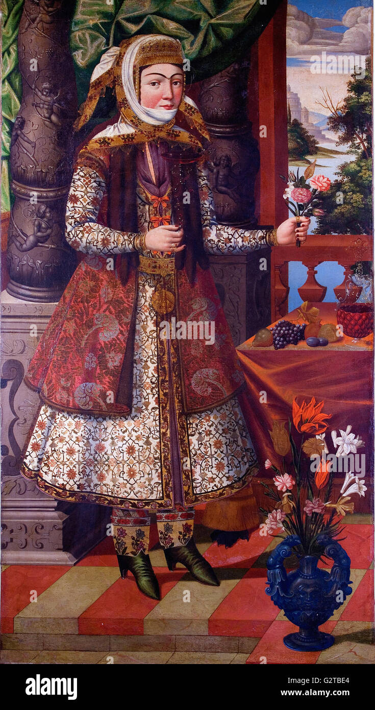 Sconosciuto, Iran, tardo XVII secolo - Ritratto - Foto Stock