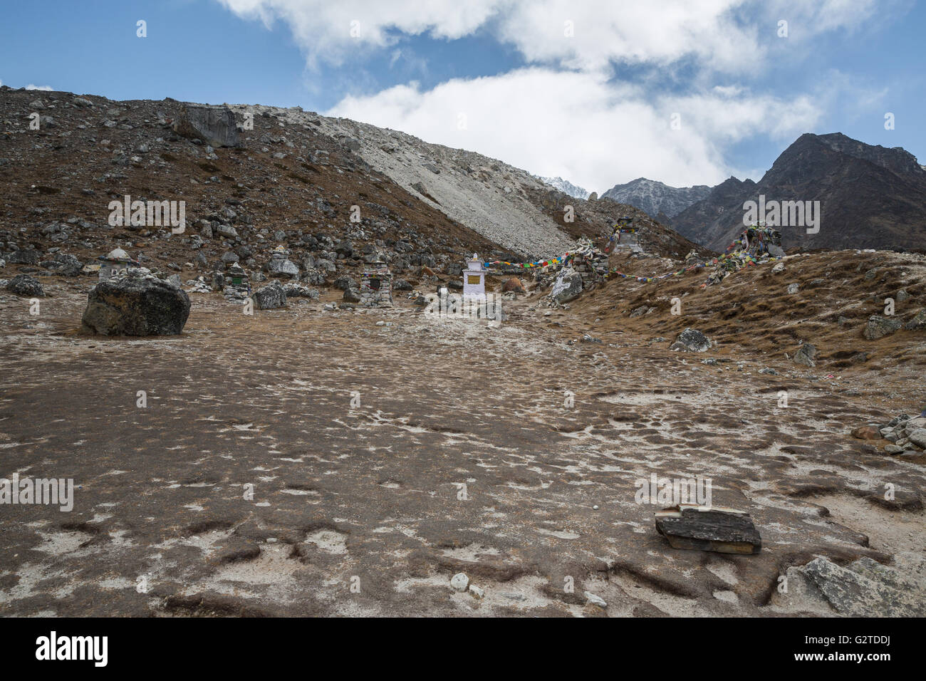 Opinioni sulla via per il Campo Base Everest Foto Stock