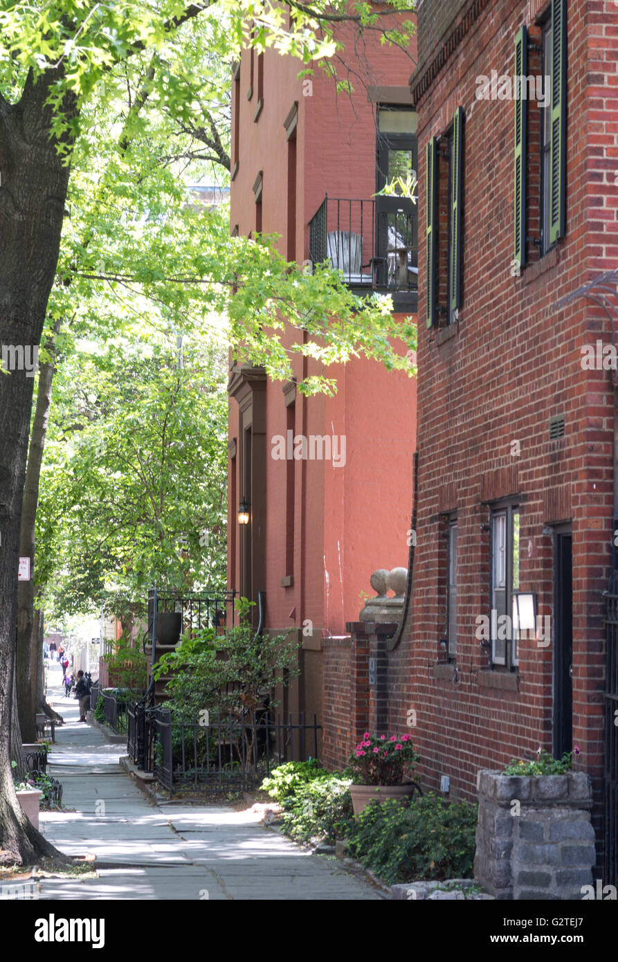 Brooklyn Heights Neighborhood, Brooklyn, New York, Stati Uniti d'America Foto Stock