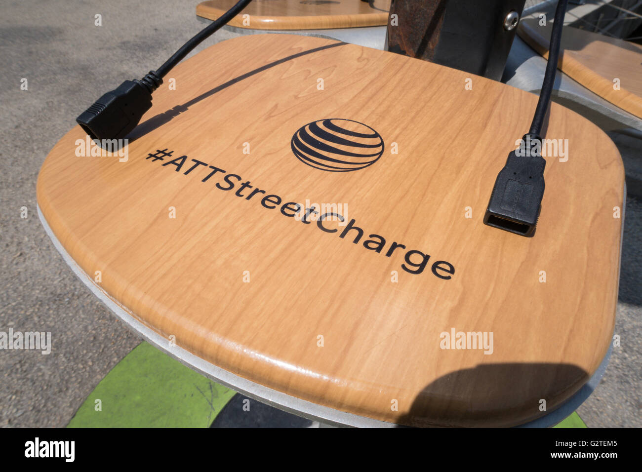 #ATTStreetCharge Stazione, Brooklyn, NY Foto Stock