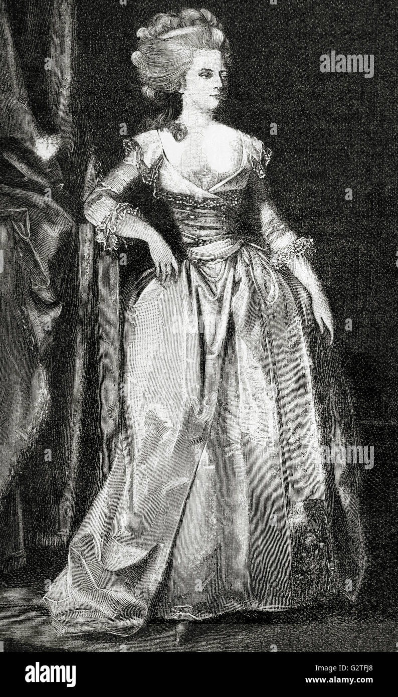 Maria Feodorovna (Sophie Dorothea di Wurttemberg) (1759-1828). Imperatrice consorte di tutte le Russie. Incisione di H. Gedan nella storia universale, 1885. Foto Stock