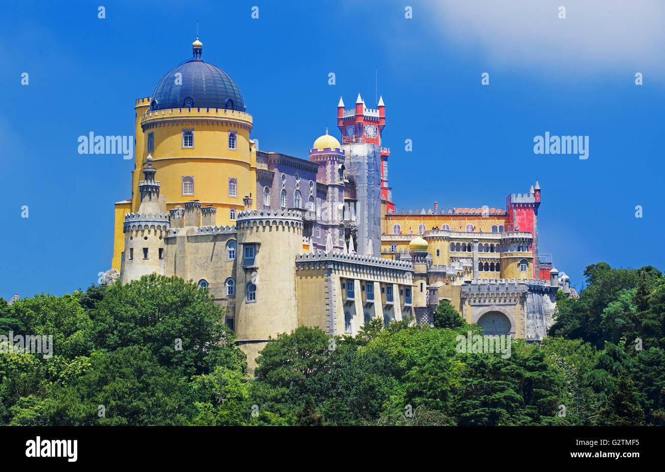 Pena il palazzo nazionale, il palazzo, Sintra, Portogallo Foto Stock