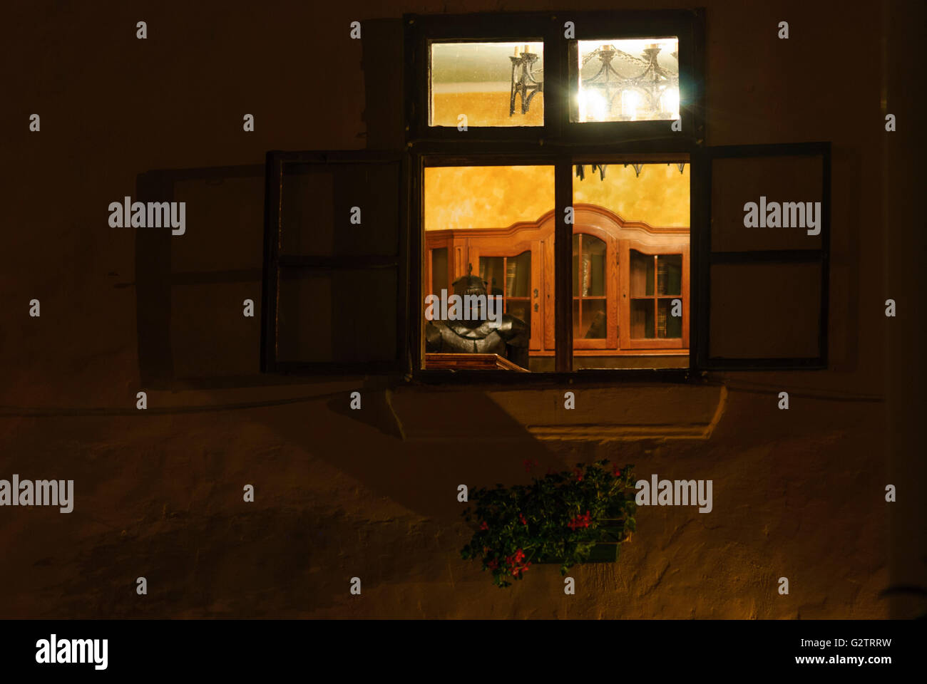 Casa Vlad Dracul - presumibilmente il luogo di nascita di Vlad III . Dracula ( Vlad Tepes ) ( a destra), Romania, Transilvania,Sighisoara Foto Stock