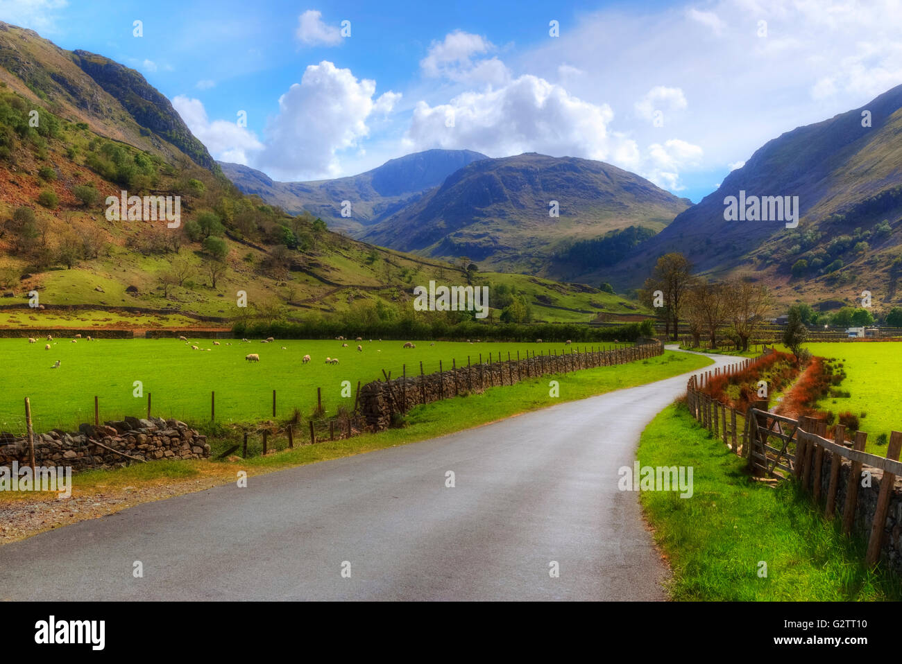 Seathwaite, Lake District, Cumbria, England, Regno Unito Foto Stock