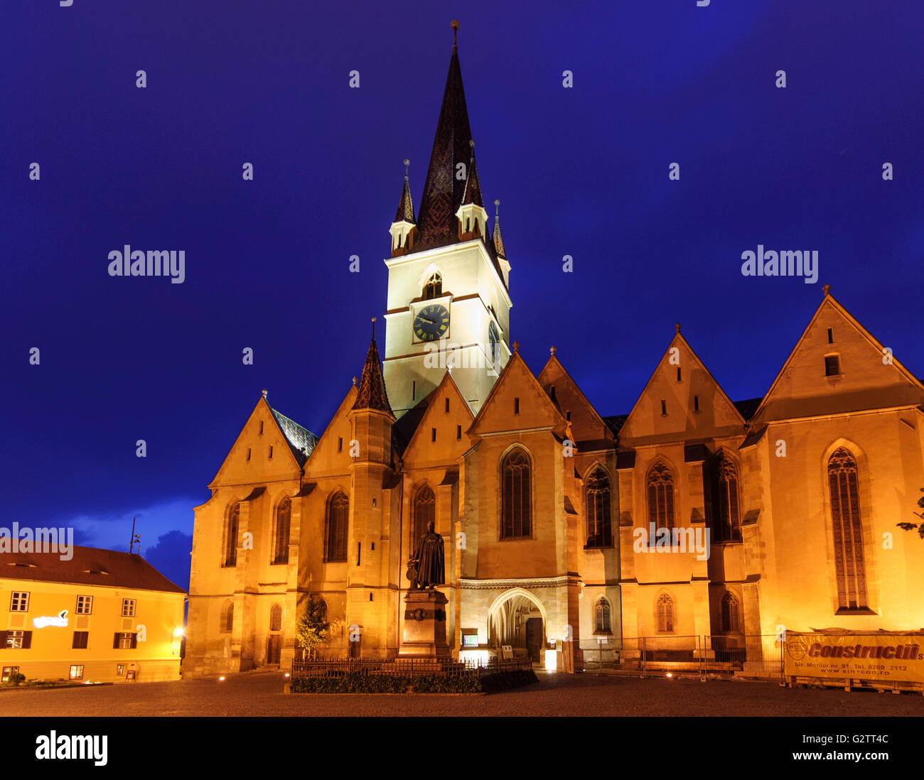 Evangelica della chiesa parrocchiale, Romania, Transilvania, Transilvania, Siebenbürgen (Transsilvanien) , Sibiu (Hermannstadt) Foto Stock