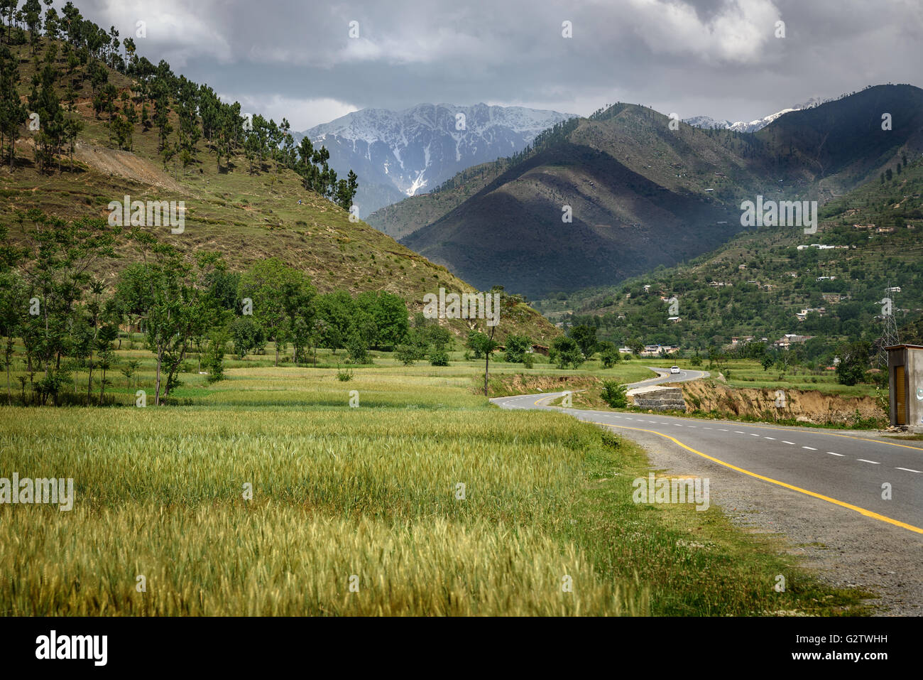 Lo splendido paesaggio della valle di Swat,Pakistan Foto Stock
