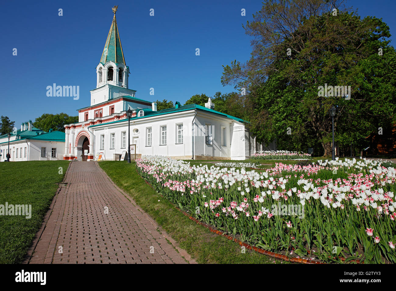 Il cancello anteriore. Kolomenskoe Museum-Reserve, Mosca, Russia. Foto Stock