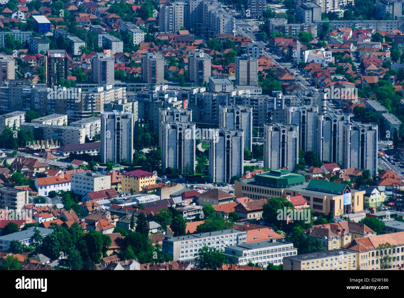 La nuova build torri residenziali, Romania, Transilvania, Transilvania, Siebenbürgen (Transsilvanien) , Brasov (Kronstadt) Foto Stock