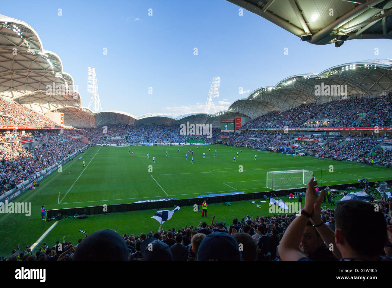 MELBOURNE, Australia - 17 Maggio: Vittoria di Melbourne prendere su Sydney FC nella stagione del decisore a-League Grand Final di derivazioni AAMI Park in me Foto Stock