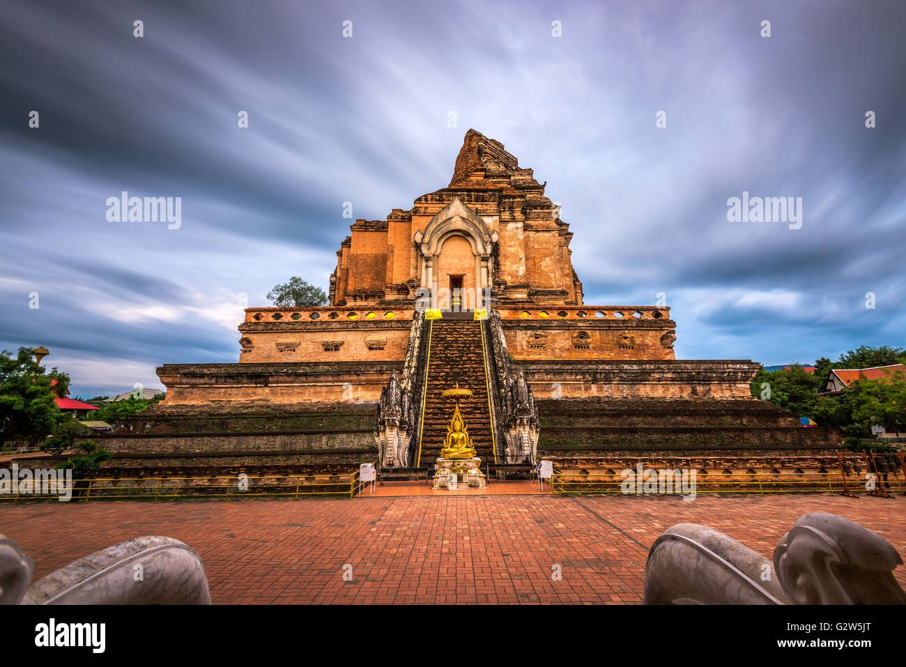 Chiang Mai, Thailandia al Wat Chedi Luang. Foto Stock