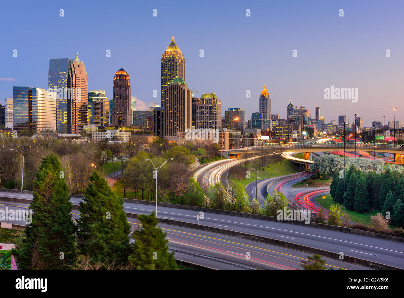 Atlanta, Georgia, Stati Uniti d'America skyline del centro. Foto Stock