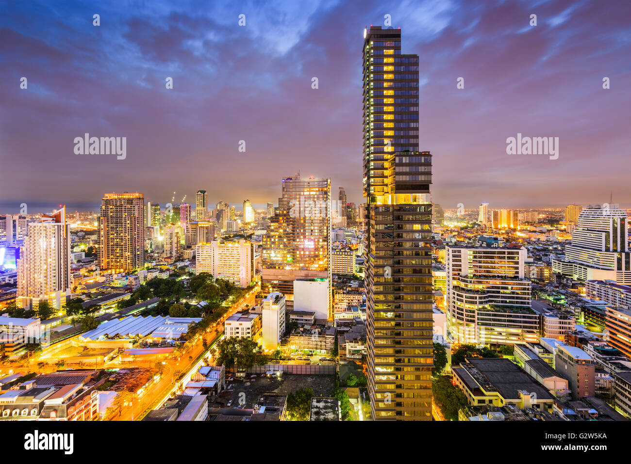 Bangkok, Thailandia Skyline. Foto Stock
