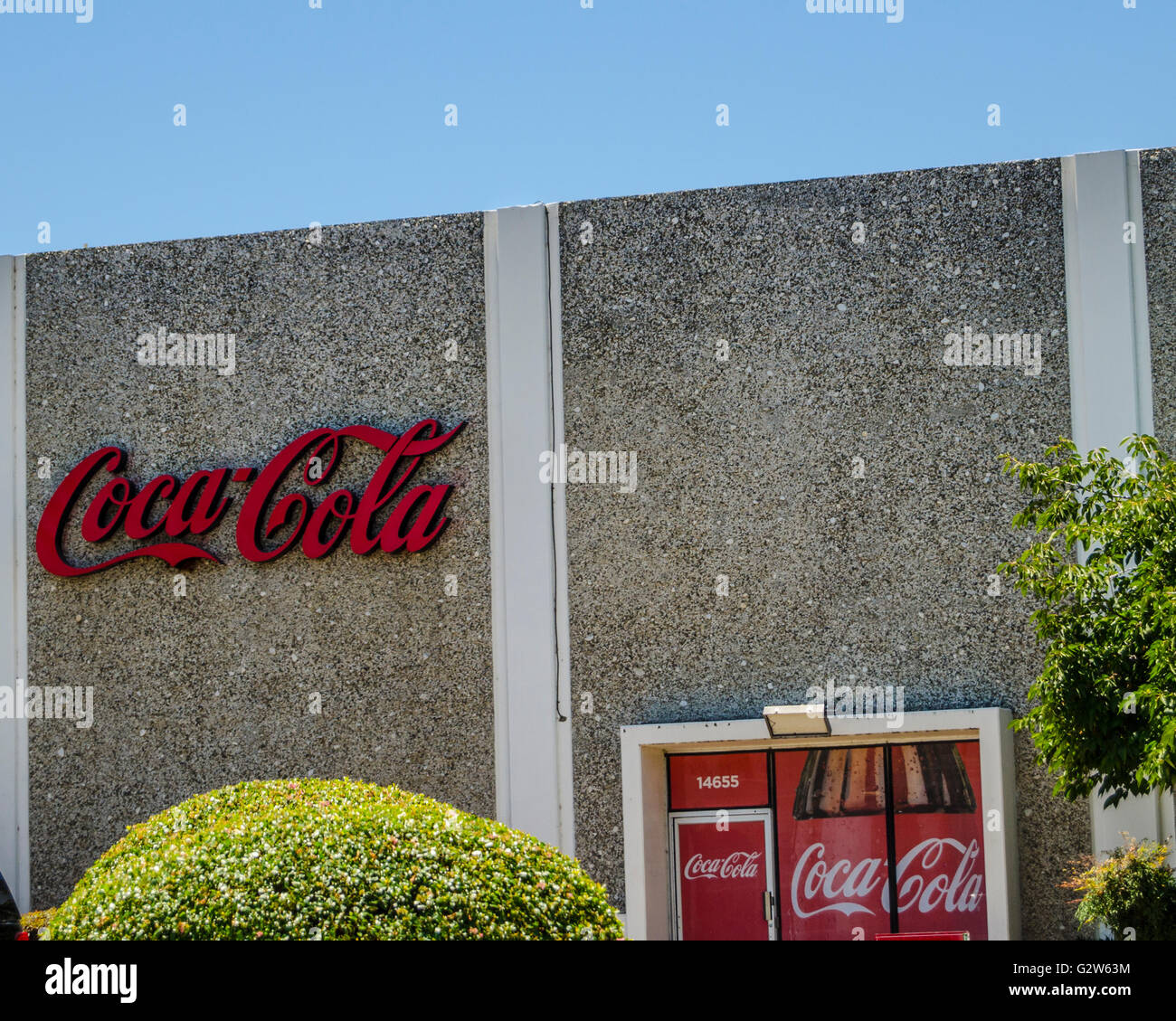 Una Coca Cola distributore in San Leandro in California Foto Stock