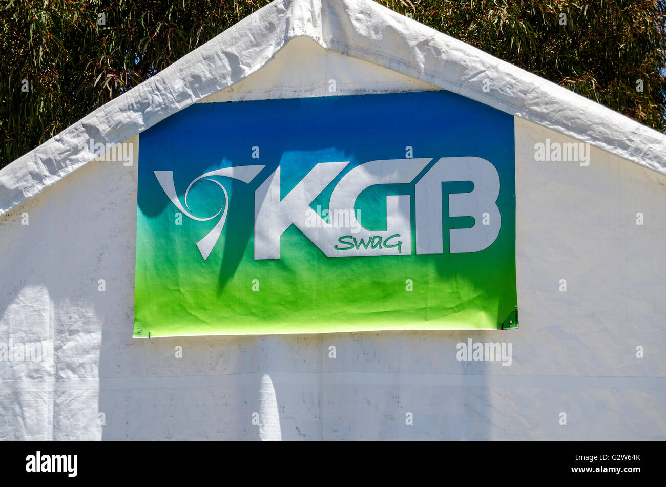 KGB kite boarding apparecchiature presso la Marina a Emeryville California Foto Stock