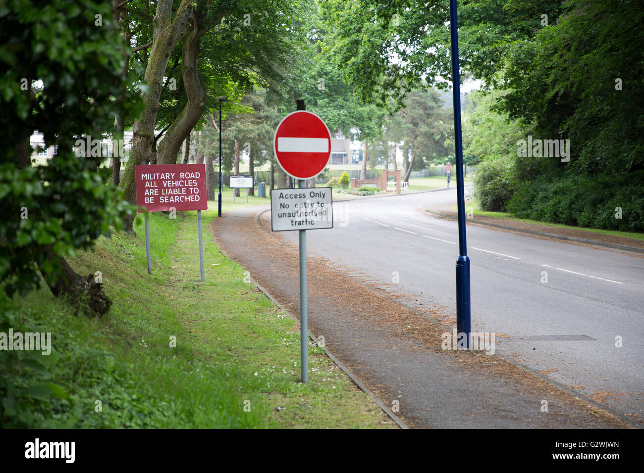 Ingresso al Royal Logistics Corp Caserma Deepcut Princess Royal caserma Foto Stock