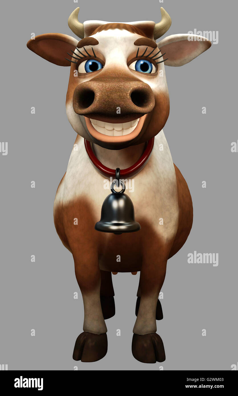 Mucca del fumetto Foto Stock
