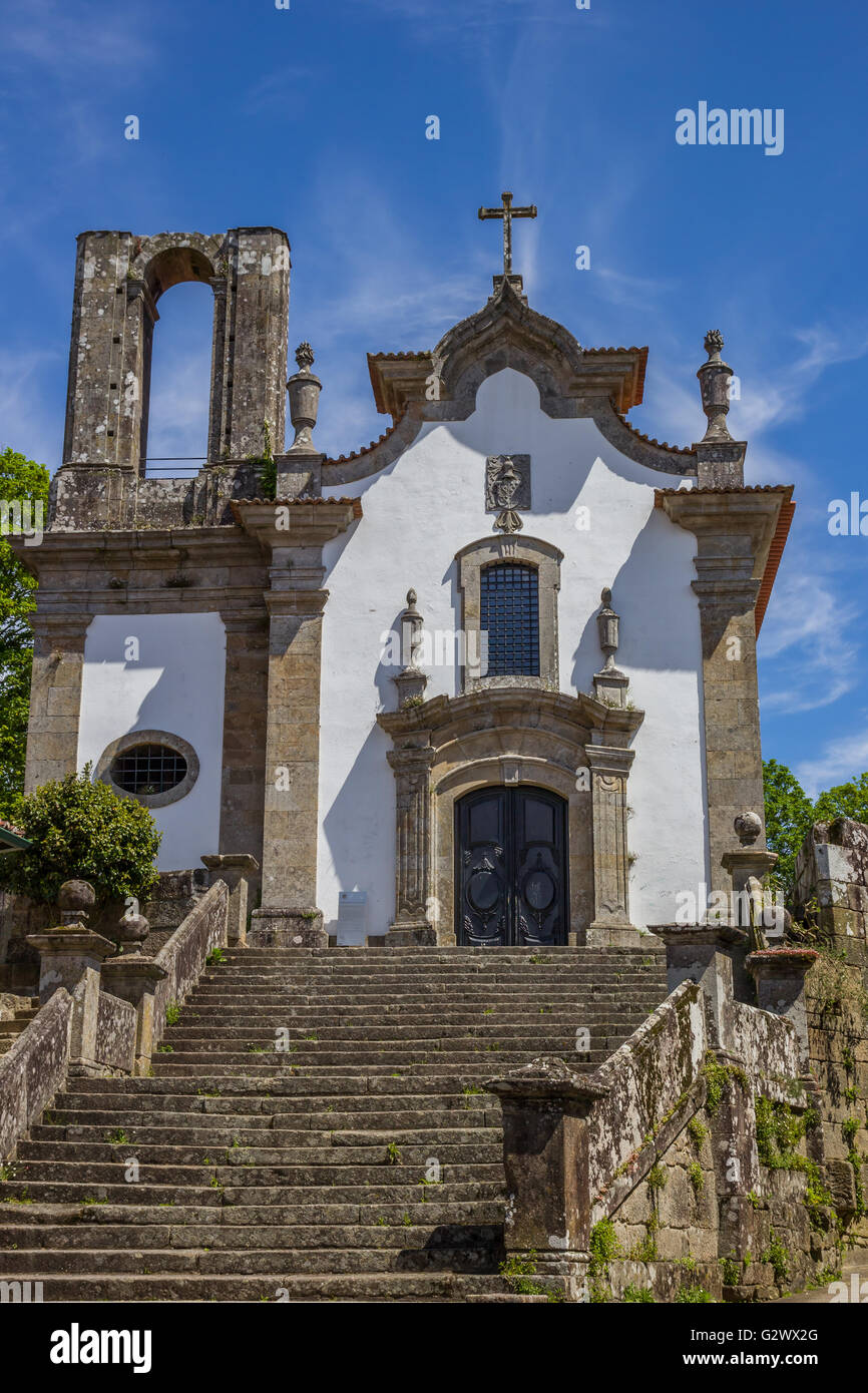 Chiesa nel centro storico di Ponte de Lima, Portogallo Foto Stock