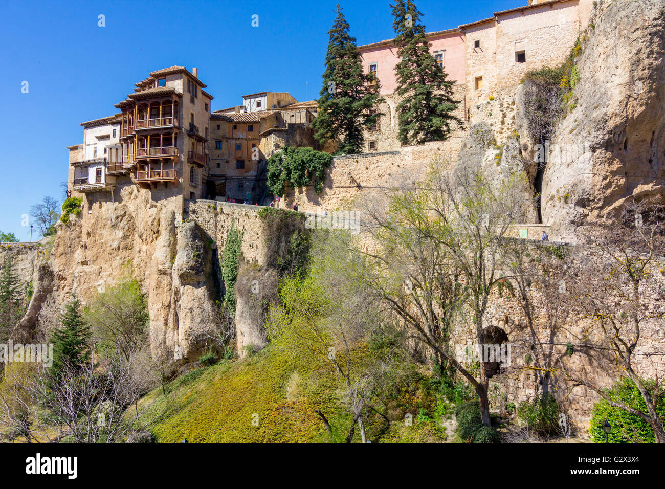 Famose case sospese di Cuenca in Spagna Foto Stock