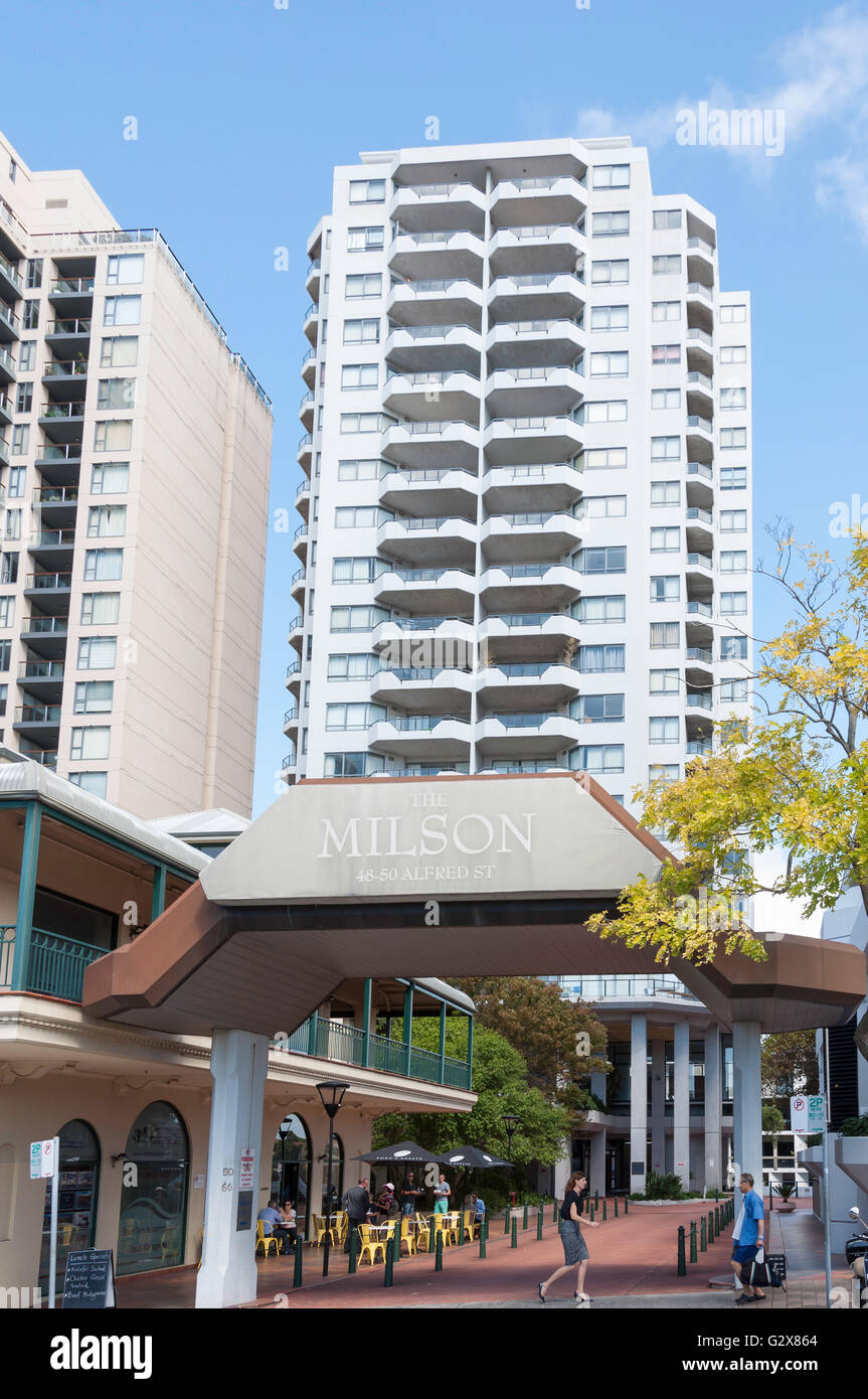 Milson Executive Apartments, Alfred Street, Milsons Point, Sydney, Nuovo Galles del Sud, Australia Foto Stock