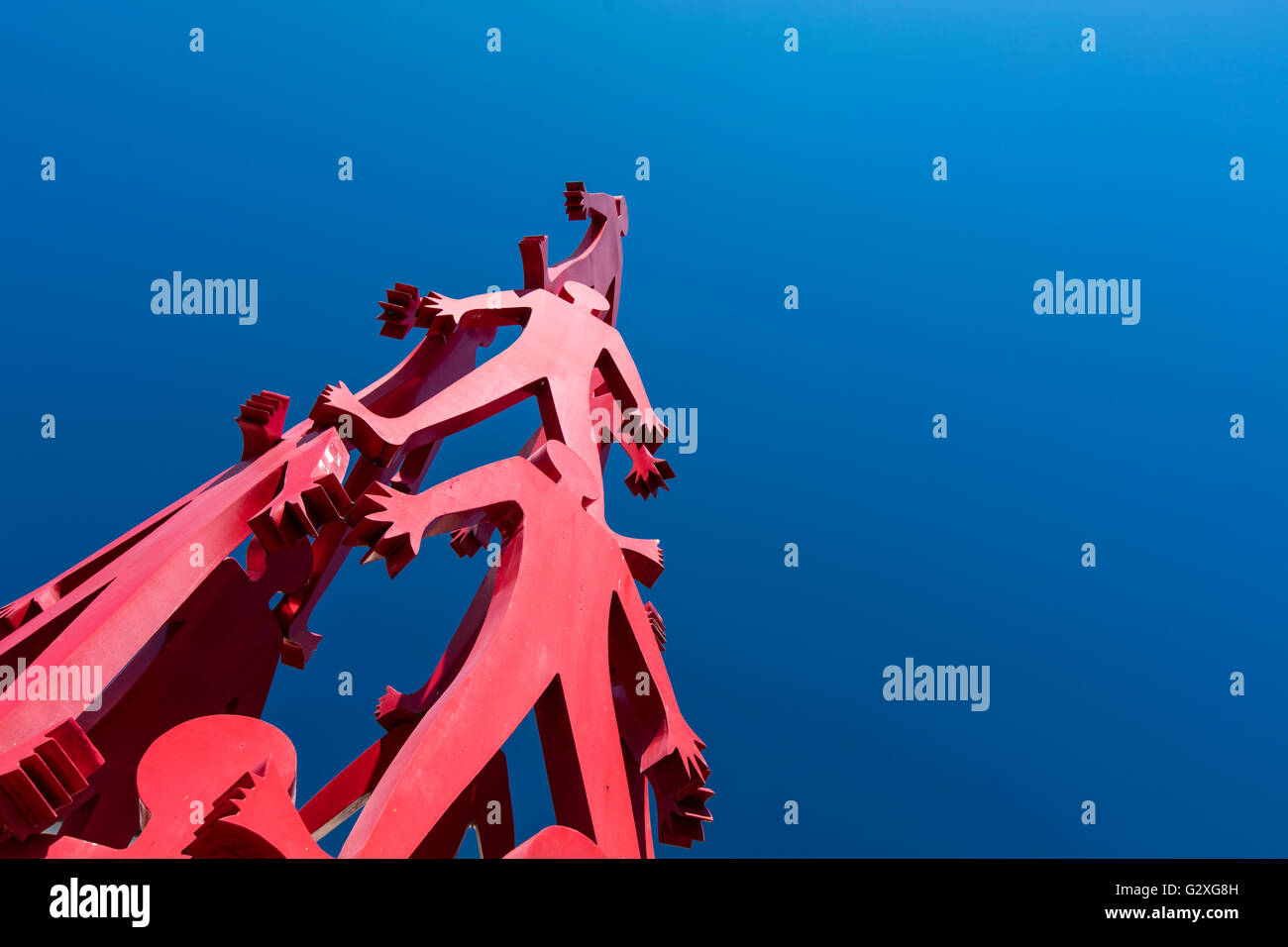 La scultura al di fuori di La Spezia stazione ferroviaria, Le La Spezia, Italia Foto Stock