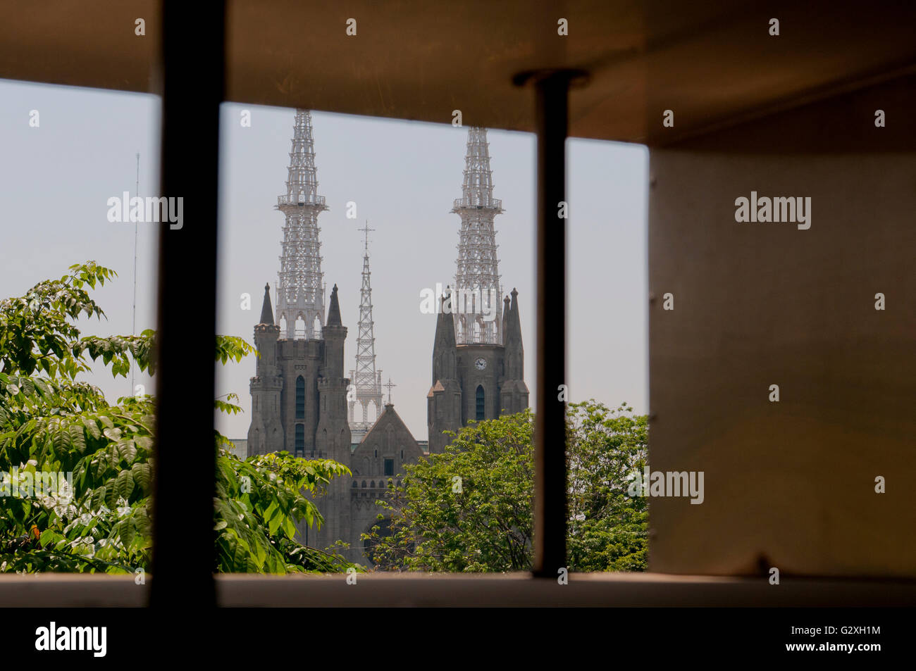 Jakarta, Masjid Istiqlal & architettura della cattedrale Foto Stock