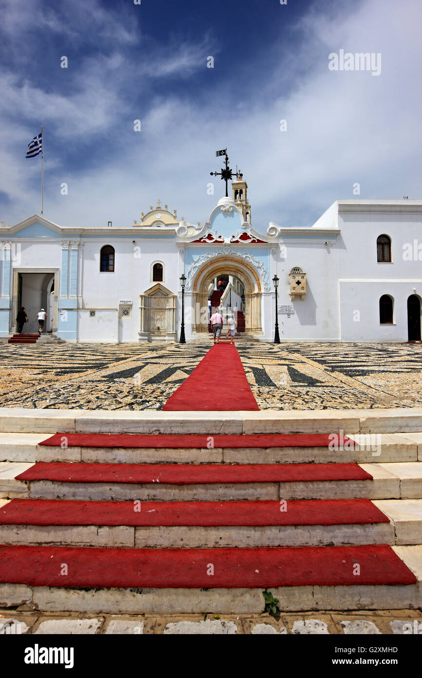 La chiesa della Vergine Maria (Panagia) nell isola di Tinos,. Cicladi Mar Egeo, Grecia Foto Stock