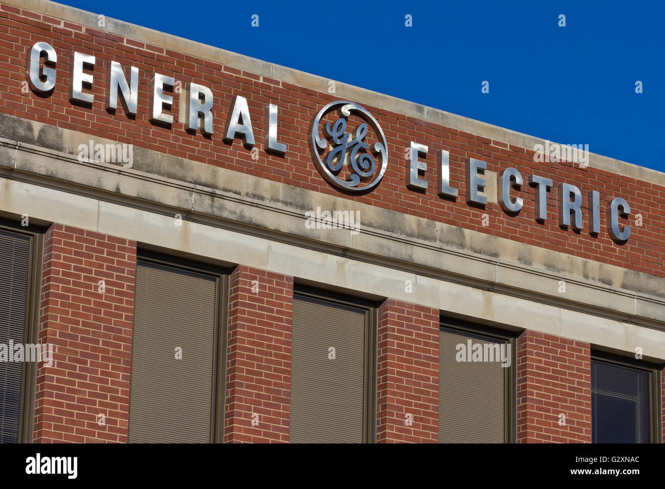 Ft. Wayne, IN Circa - Dicembre 2015: Generale Fabbrica elettrica. GE è il mondo digitale della società industriale II Foto Stock
