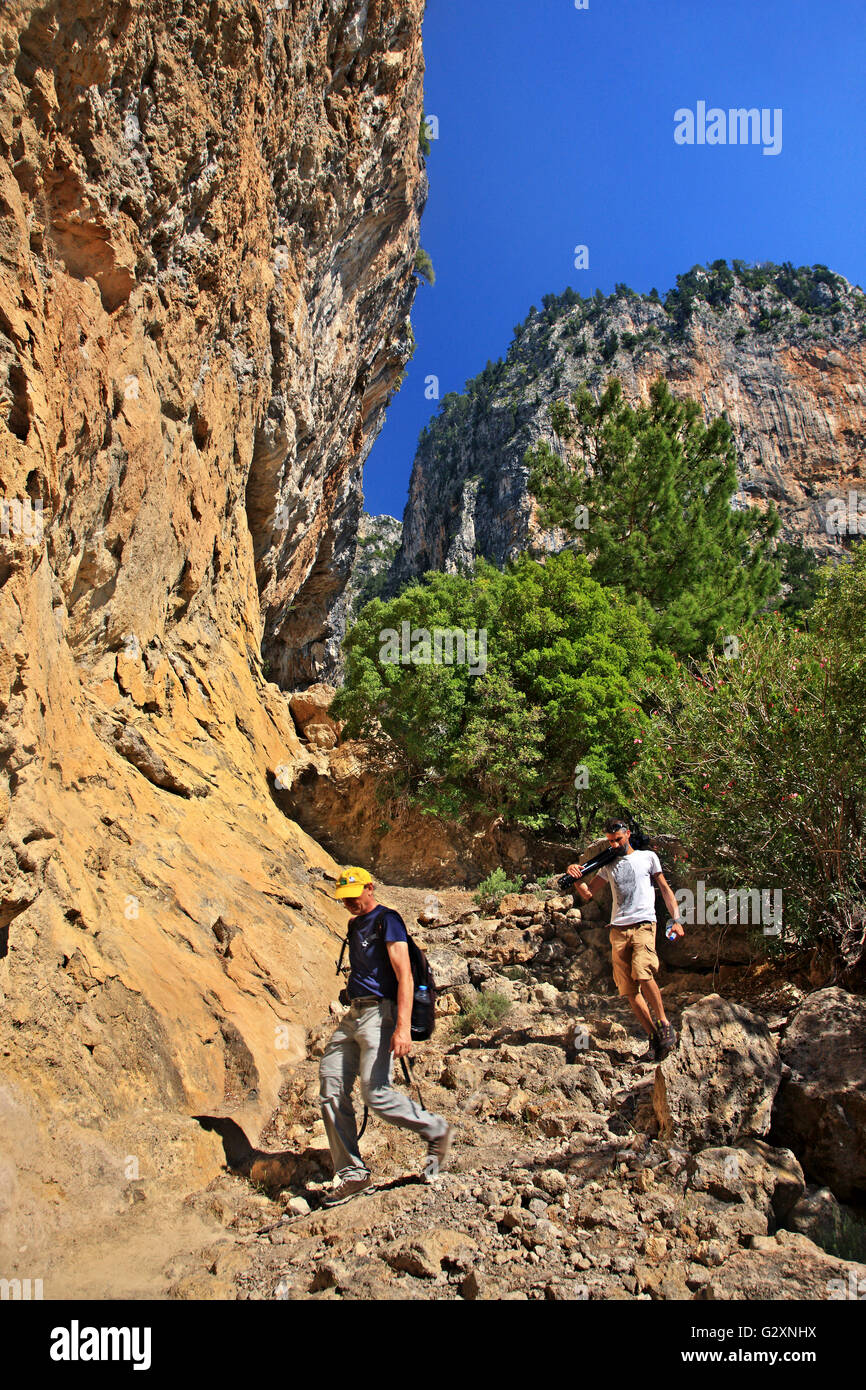 Escursionismo sulla Via Licia ( ecco la parte dal villaggio di Alinca alla fantastica spiaggia di Kabak), Provincia di Mugla, Lycia, Turchia Foto Stock