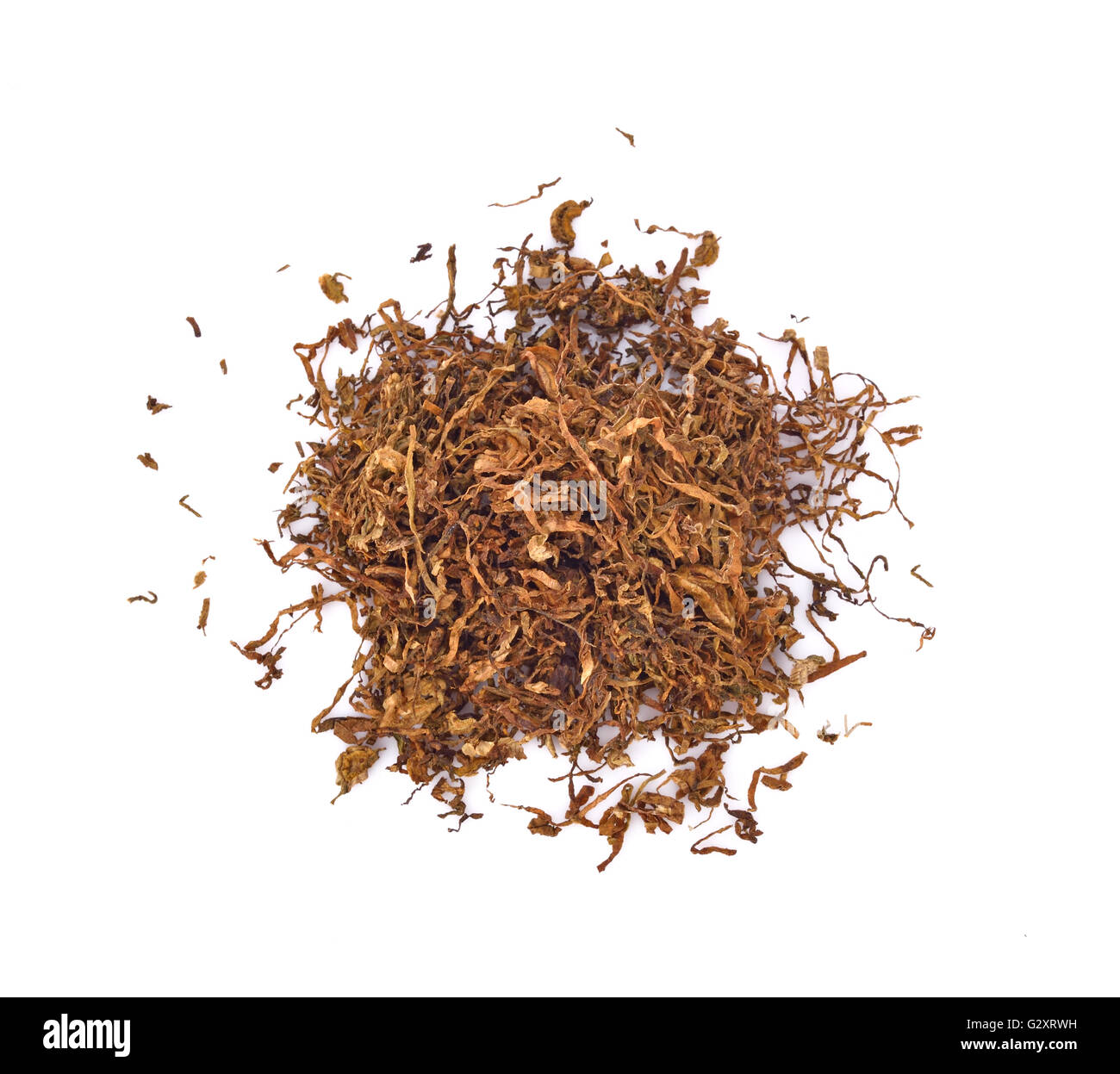 Il tabacco isolato su uno sfondo bianco Foto Stock