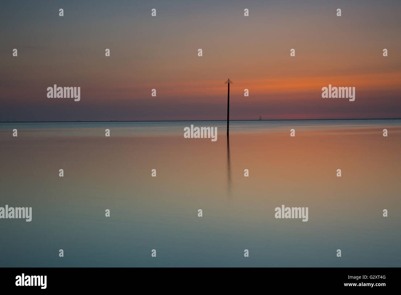 Tramonto sul Wirral Foto Stock