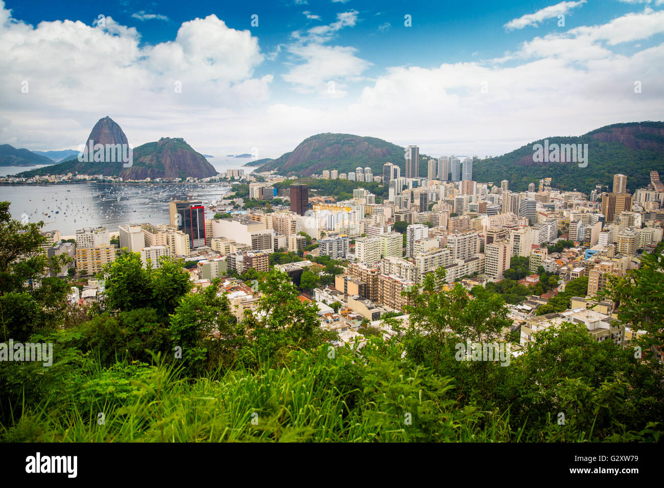 Rio De Janeiro, Brasile nella serata di luce solare Foto Stock