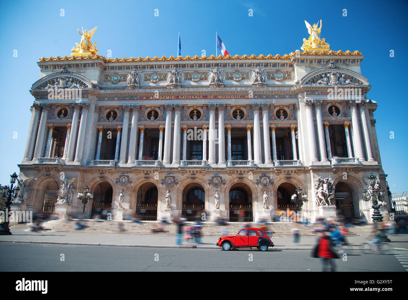 La facciata dell'Opera o Palazzo Garnier. Parigi, Francia Foto Stock