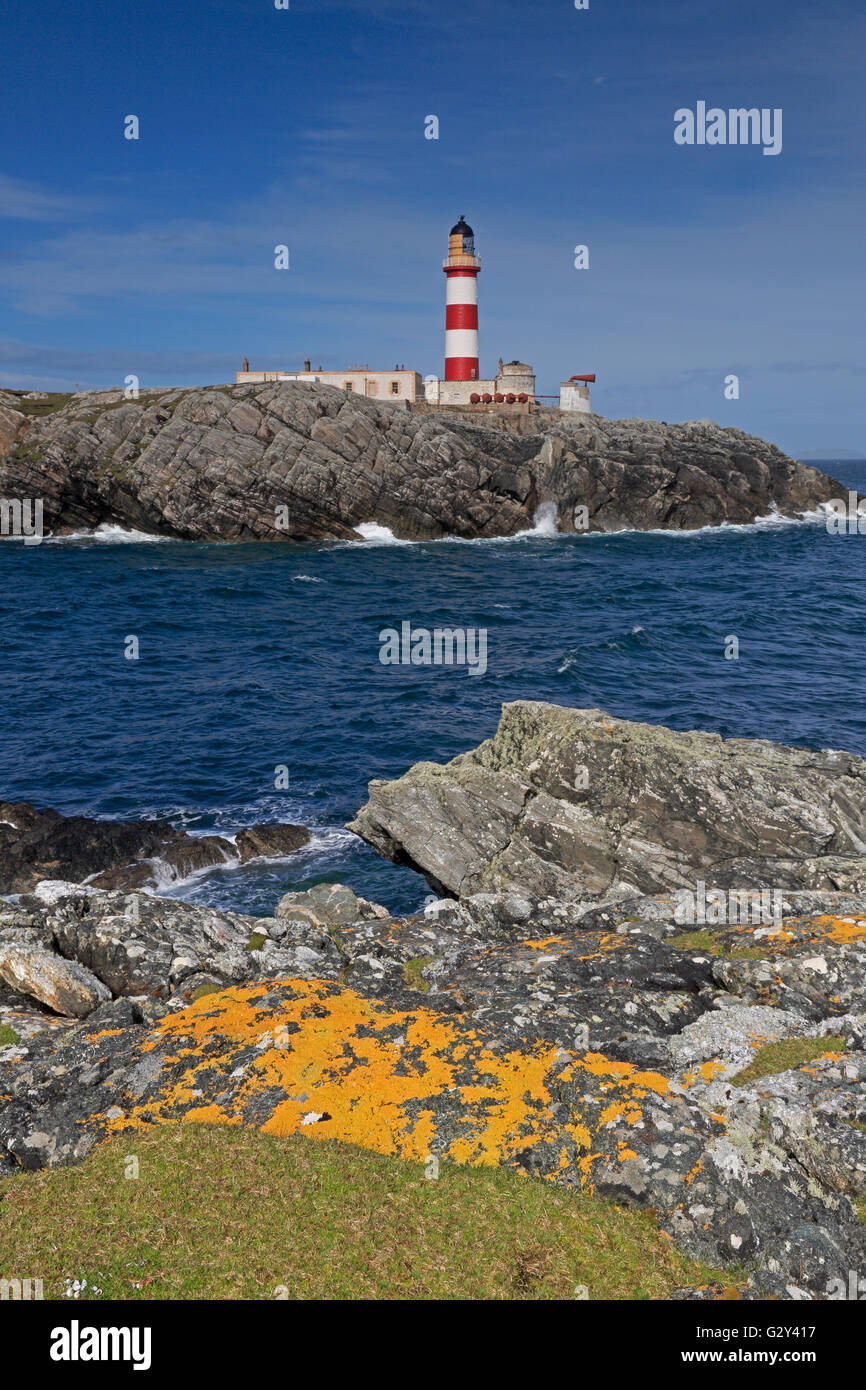 Eilean Glas faro sull isola di Scalpay Ebridi Esterne Foto Stock