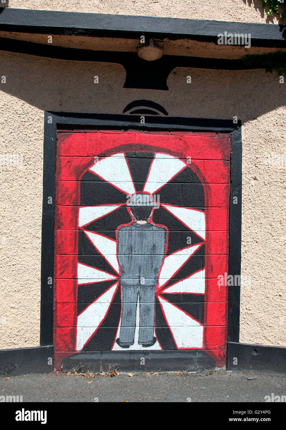 Street murale di Newmarket on Fergus, County Clare Foto Stock