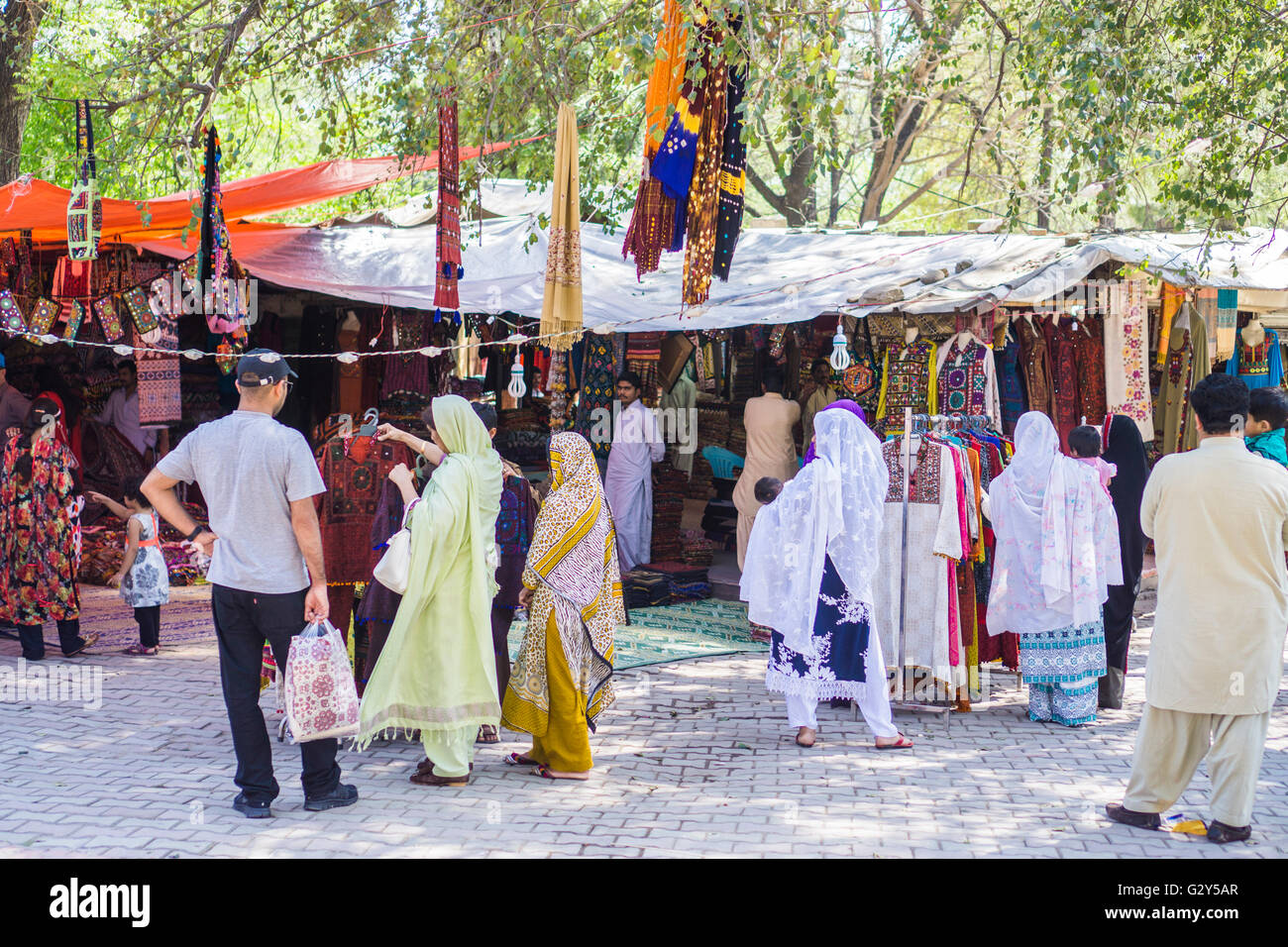 Mercato all'aperto Punjab di Islamabad in Pakistan Foto Stock