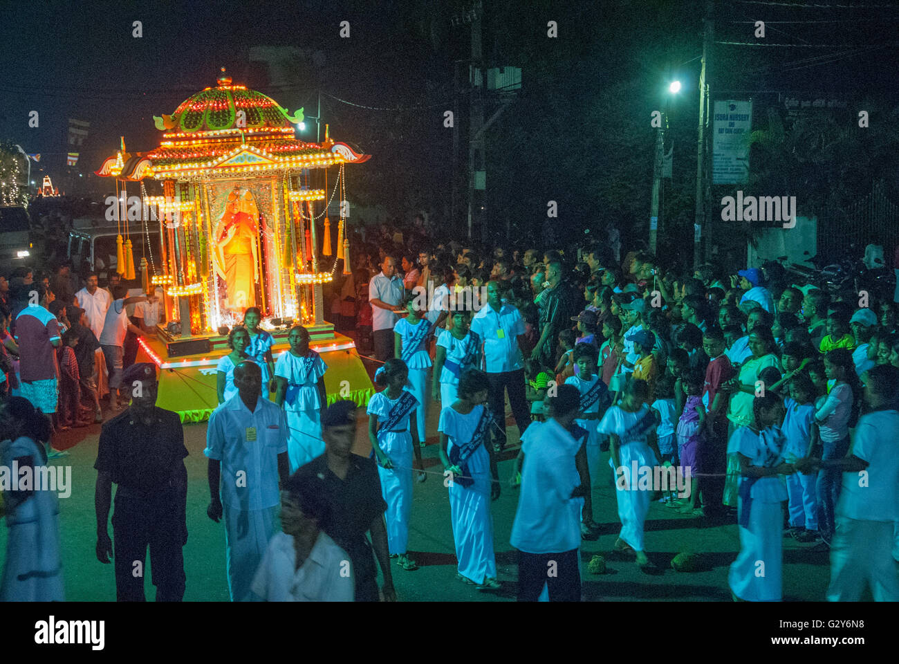 Sri Lanka Festival della luce, tradizione buddista Foto Stock