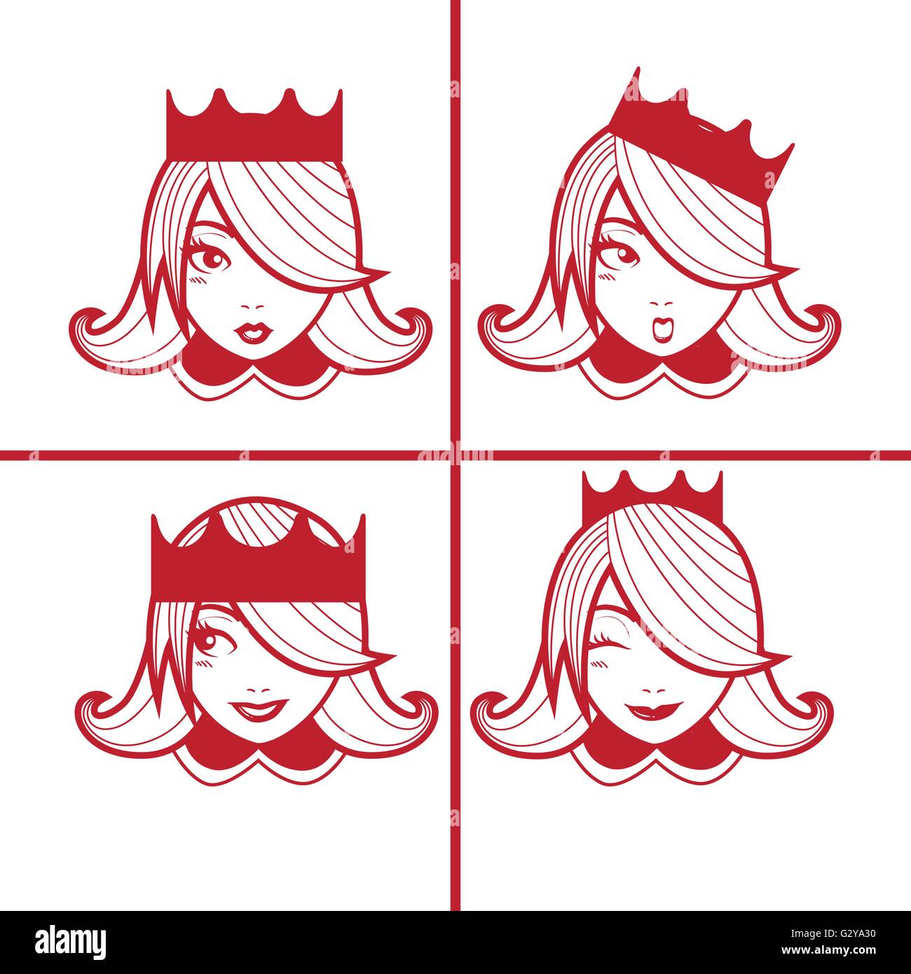 Regina con la corona Illustrazione Vettoriale