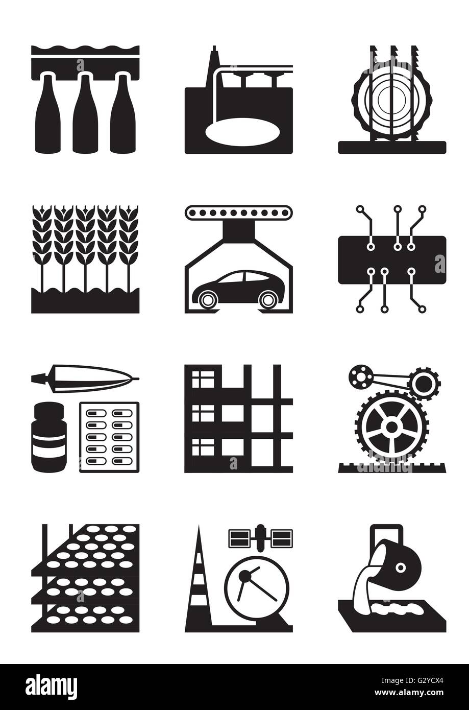 Industria leggera e pesante - illustrazione vettoriale Illustrazione Vettoriale