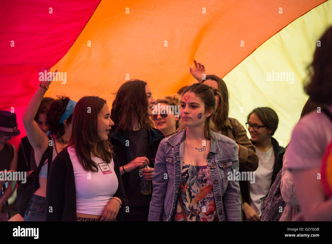 Francia , Rennes , Jun 04,2016 l orgoglio marzo di ogni anno raduna circa 3 mila persone per le strade di Rennes, Credito: imagespic/Alamy Live News Foto Stock