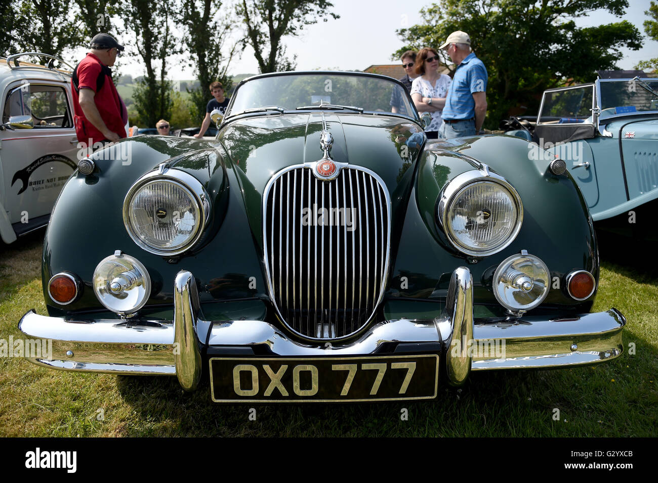 Jaguar XK 150. Il paese di Hardy Classic Car Tour Foto Stock