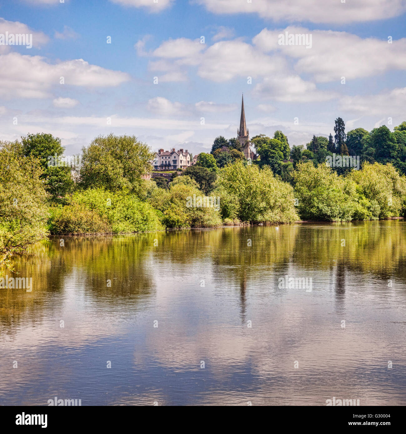 Ross-on-Wye e il fiume Wye, Herefordshire, England, Regno Unito Foto Stock