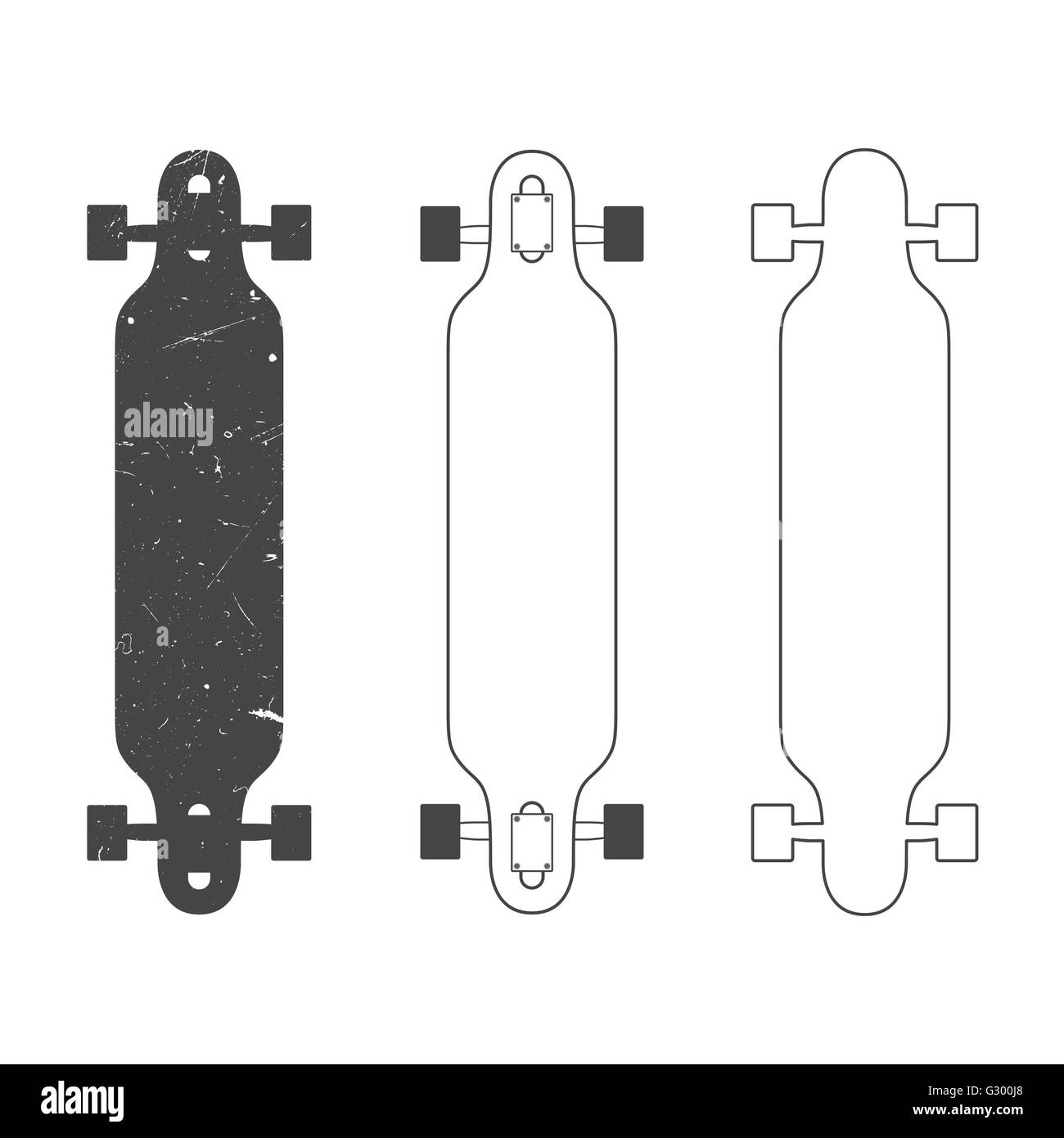 Longboard Illustrazione Vettoriale
