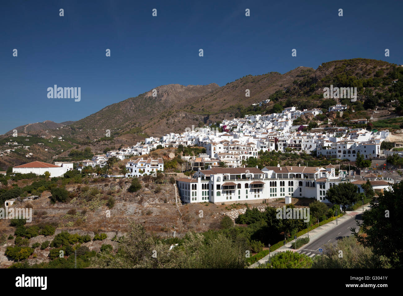 Villaggio di Frigiliana, Nerja, Costa del Sol, Andalusia, Spagna, Europa, PublicGround Foto Stock