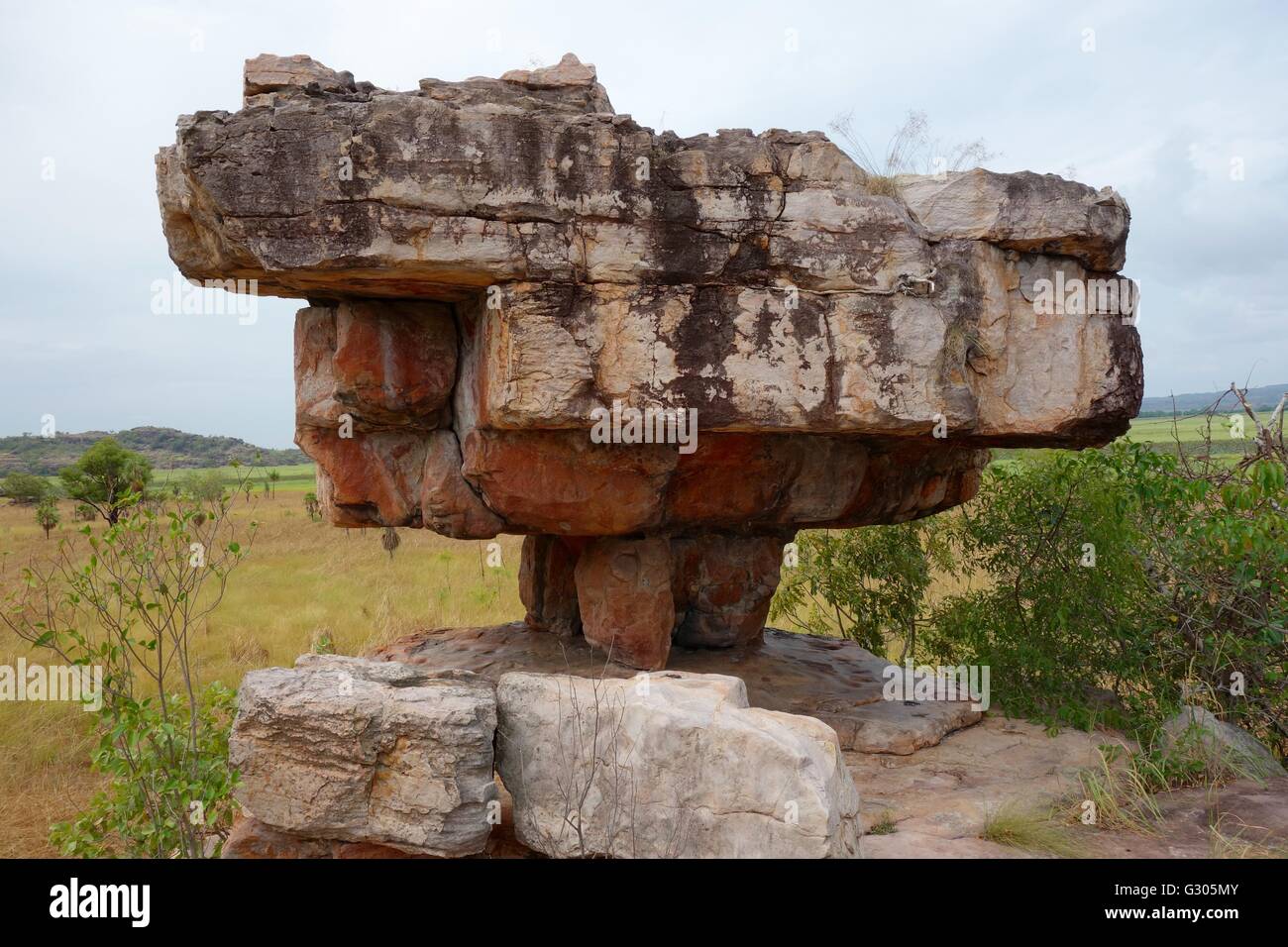 Più in anticipo i dipinti rupestri su una roccia noto come Jabiru Aeroporto sognare, il Parco Nazionale Kakadu, Territorio del Nord, l'Australia Foto Stock