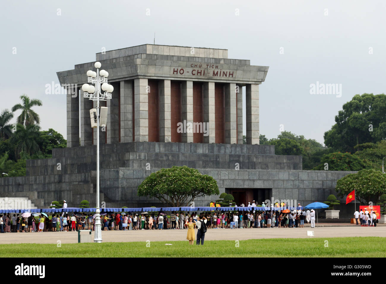 Mausoleo di Ho Chi Minh code del corpo Foto Stock