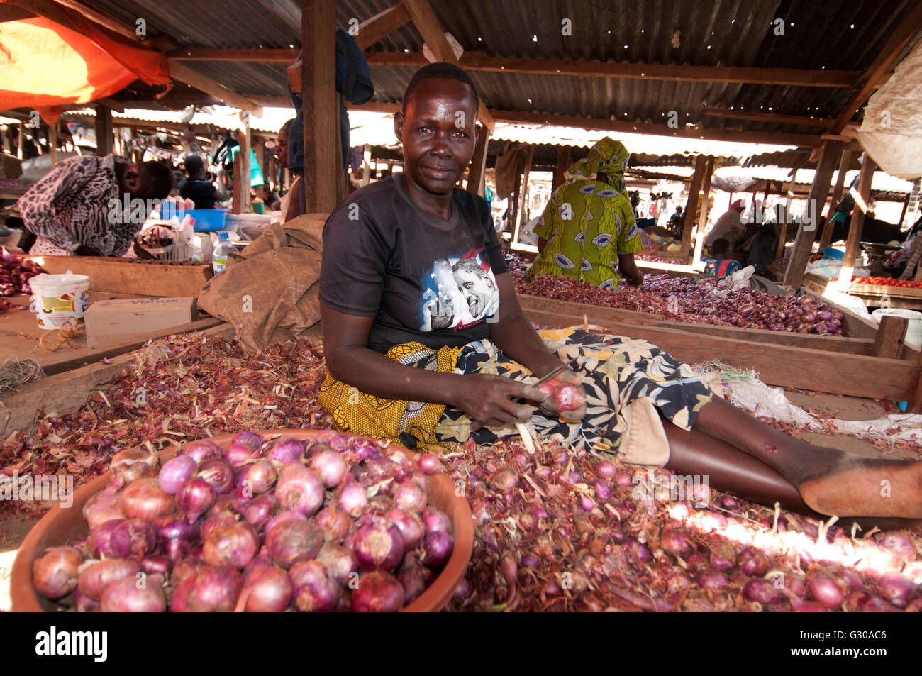 Mercato di Lira, Uganda, Africa Foto Stock