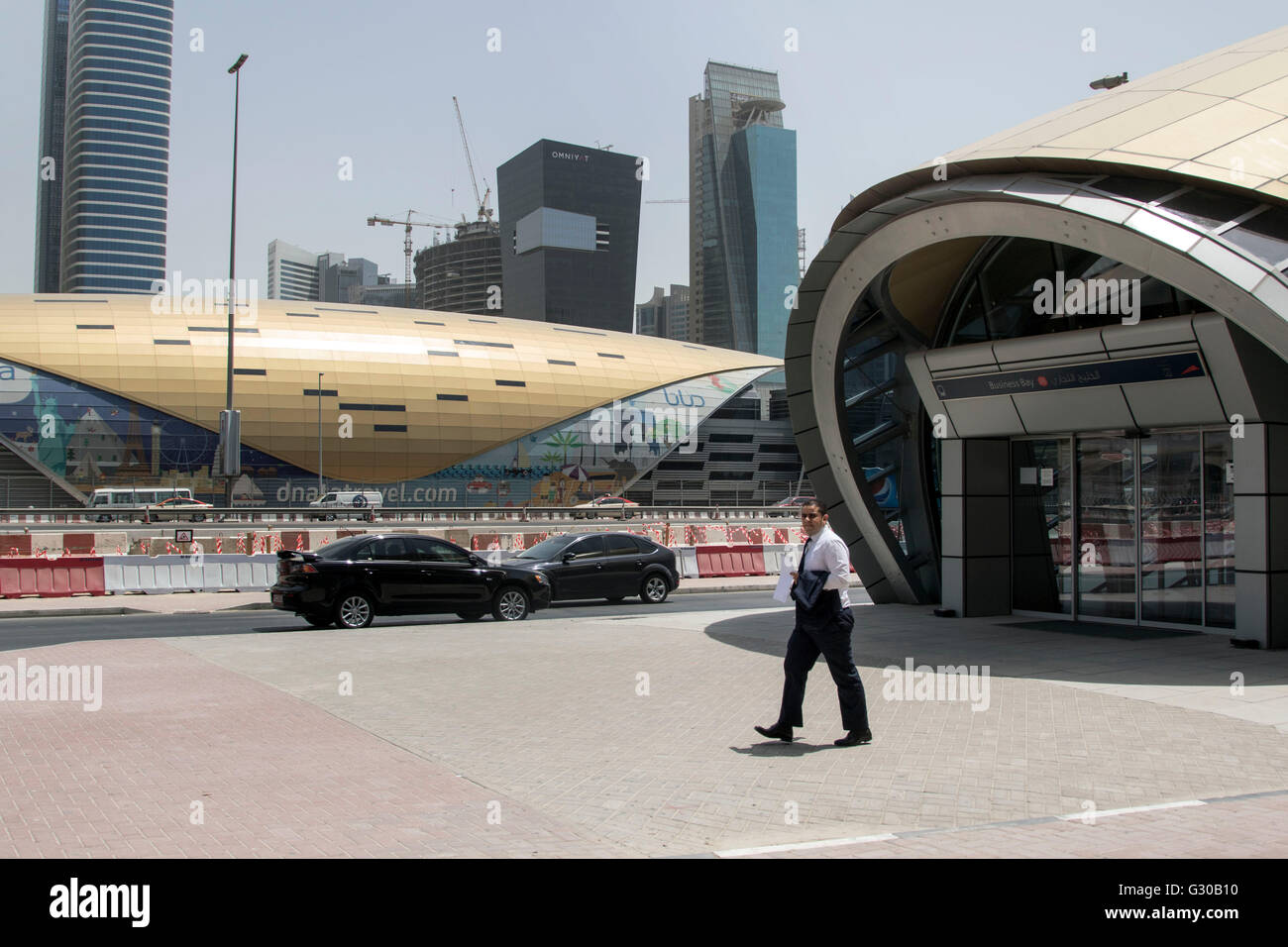 Dubai stazione della metropolitana Foto Stock